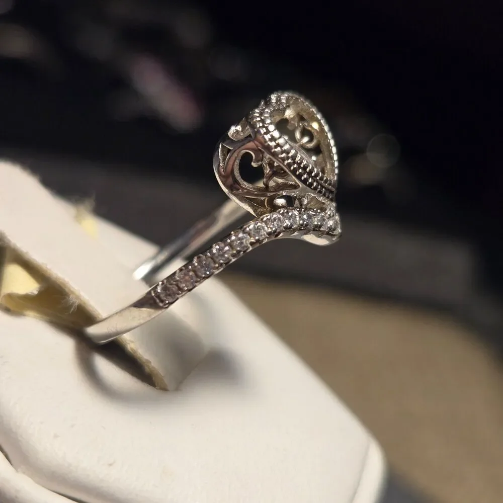 Mobile Heart vintage sterling silver ring sz 6